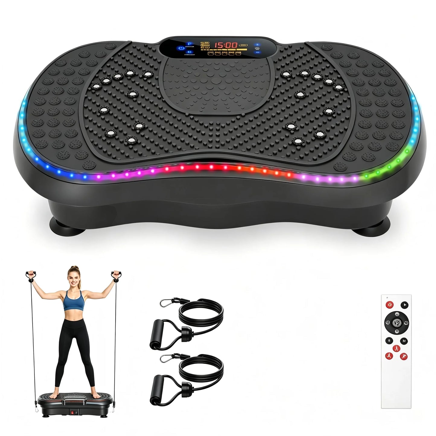 Smart Vibration Plate Exercise Machine Deep Muscle Full Body Fitness Platform