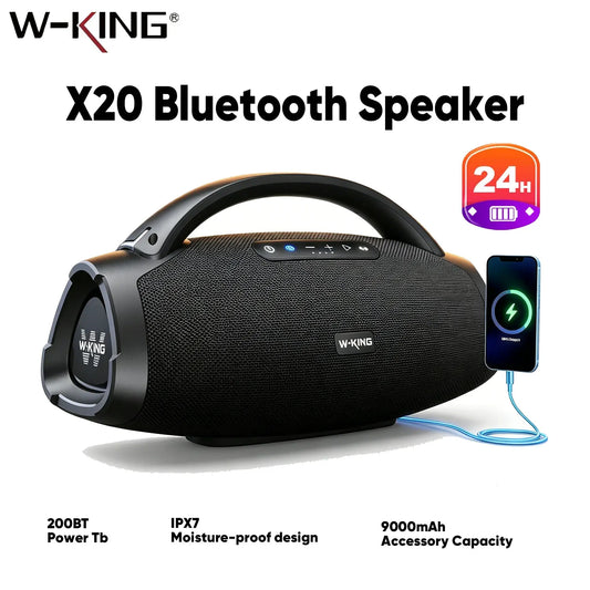 W-KING 330W Wireless Bluetooth Speaker IPX7 Waterproof Strong Bass Output