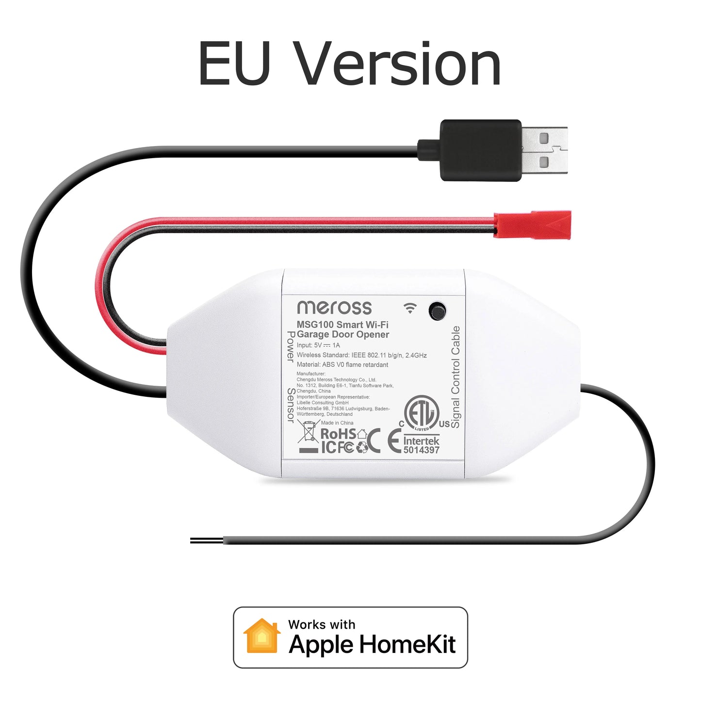 Meross Smart WiFi Garage Door Opener HomeKit Alexa Google Assistant