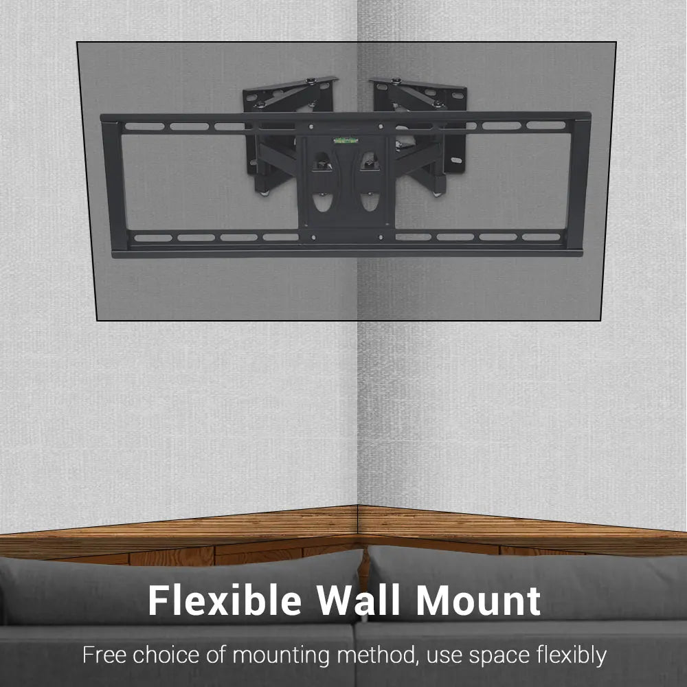 Unho Full Motion TV Wall Mount Bracket Tilt Swivel Corner