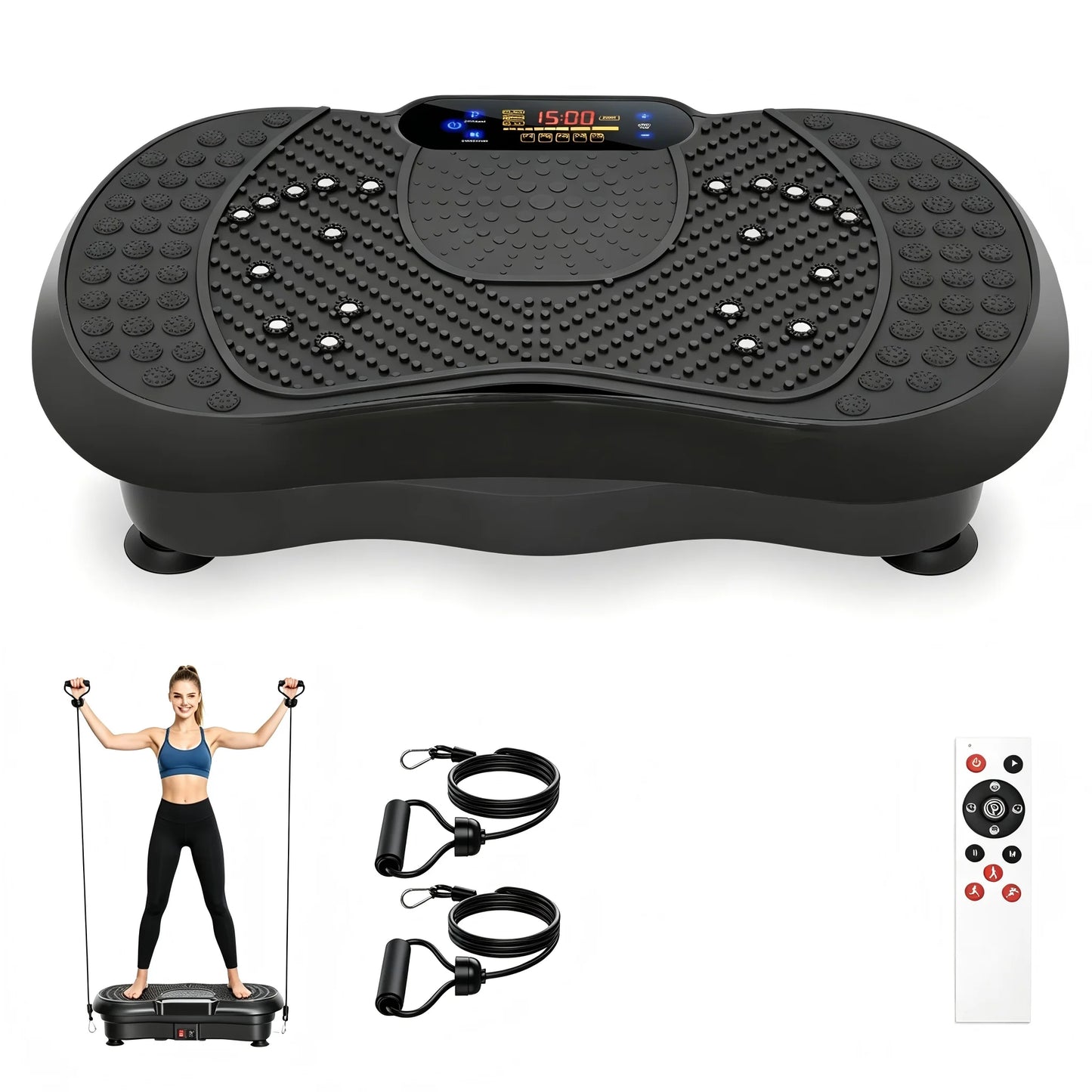 Smart Vibration Plate Exercise Machine With LED Light Strip