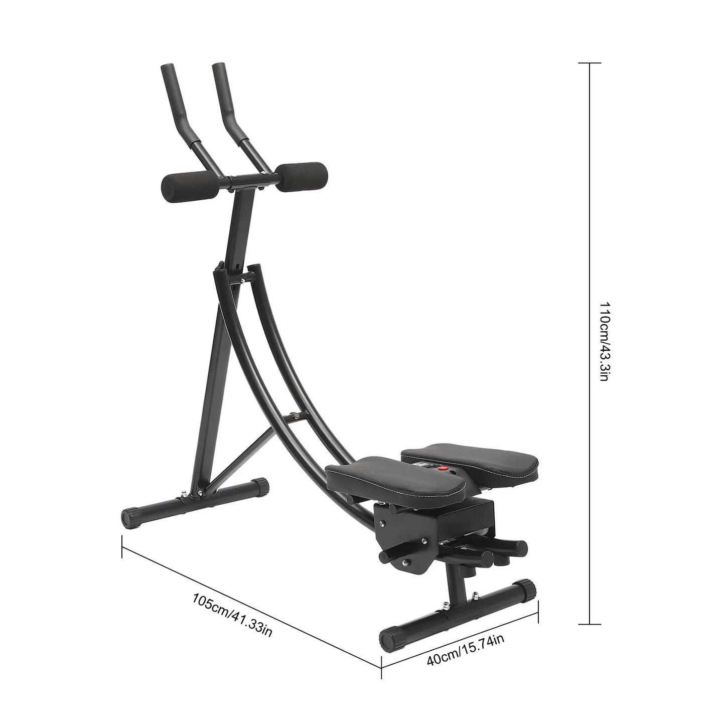 Adjustable Foldable Ab Machine With Dual Arc Track LED Display