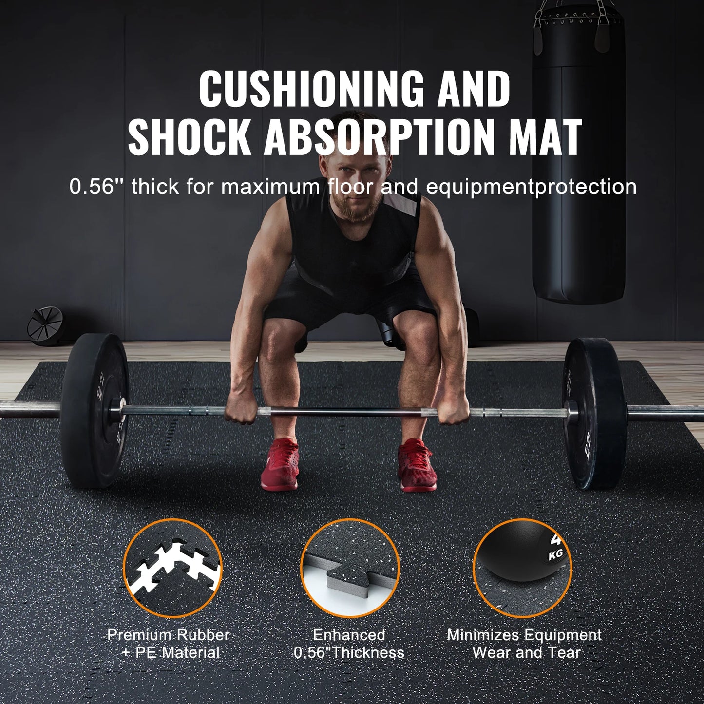 SucceBuy EVA Foam Interlocking Floor Mats For Home Gym Workout